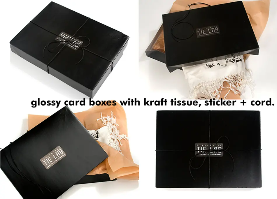 Glossy Black Scarf Box 1