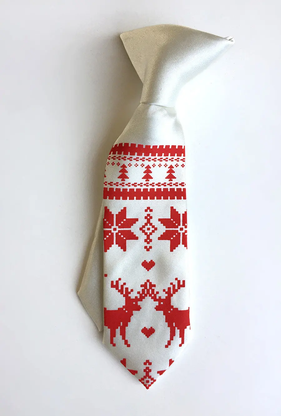 Christmas Sweater Kids Tie. Boys Clip-On Holiday Necktie. 2