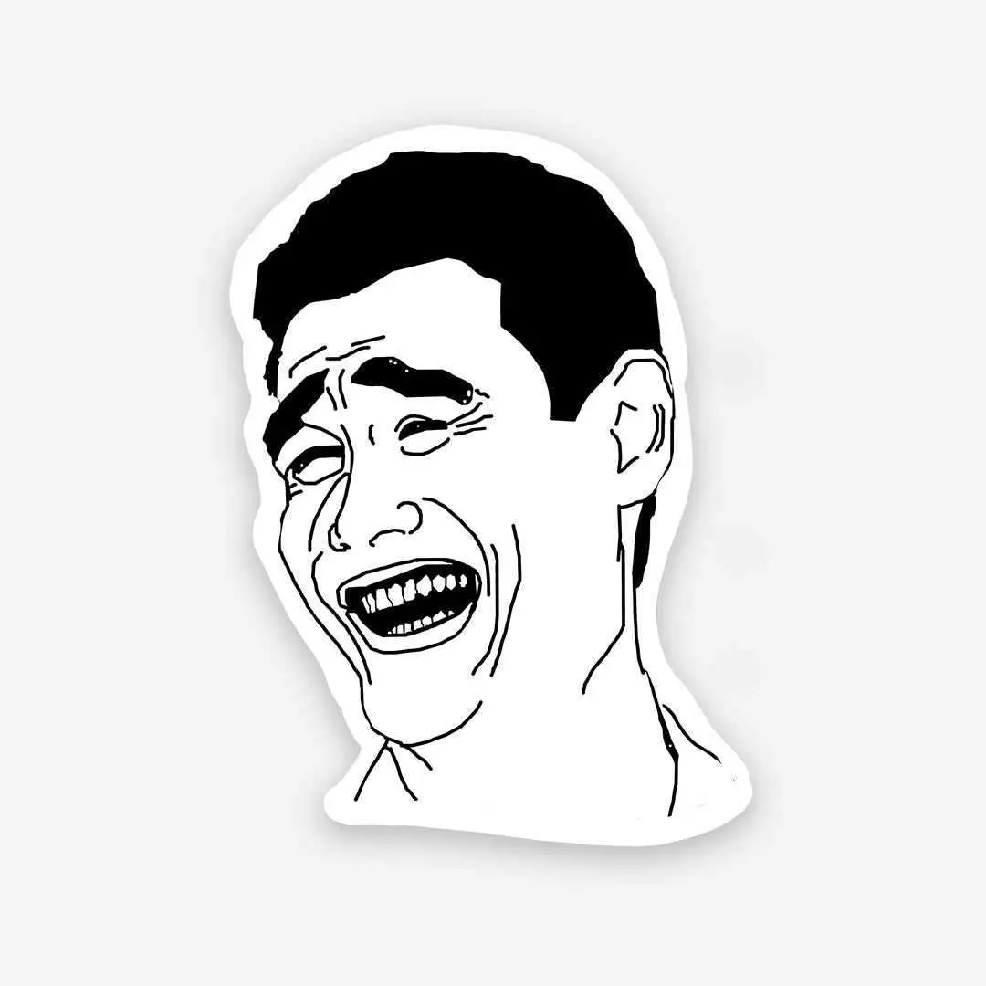 Yao Ming Meme Face Sticker 1