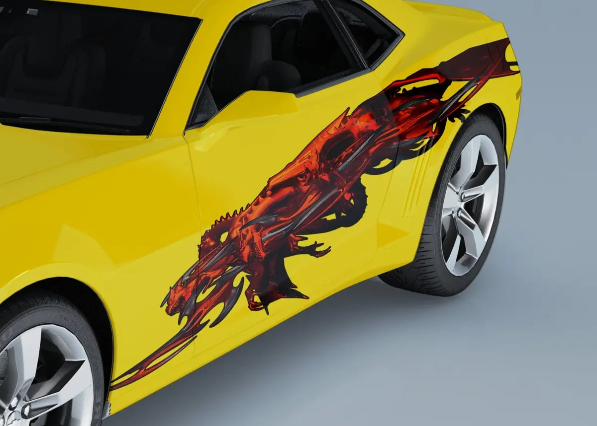 Tribal Dragons Vinyl Graphic – Set Of 2 For Cars & Trucks 2