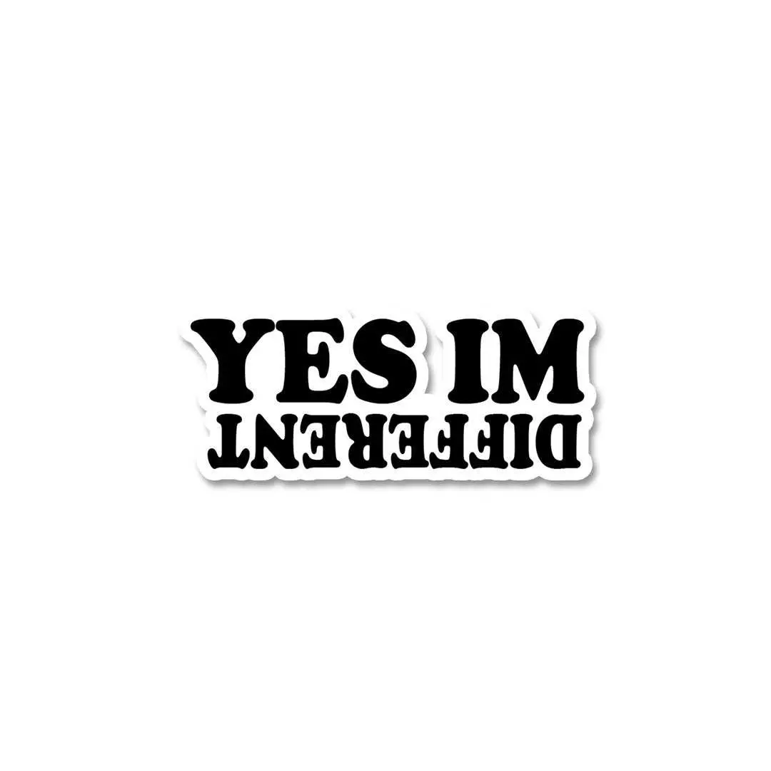 Yes I Am Different Sticker 1