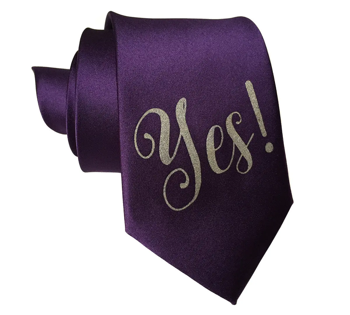 Yes Print Silk Necktie 1