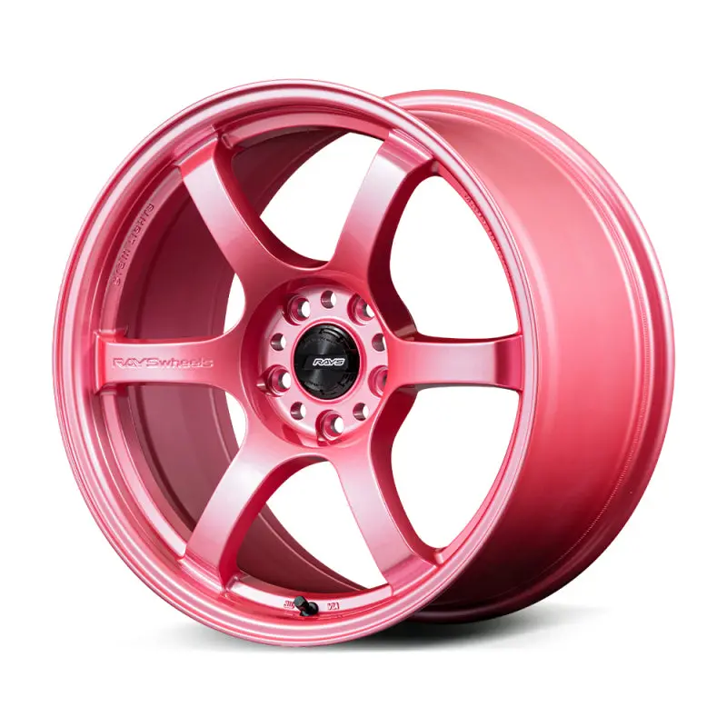 Gram Lights 57Dr 18X9.5 +22 5X114.3 Sakura Pink Wheel (W/ Center Cap & No. 21 Bk Air Valve) 1