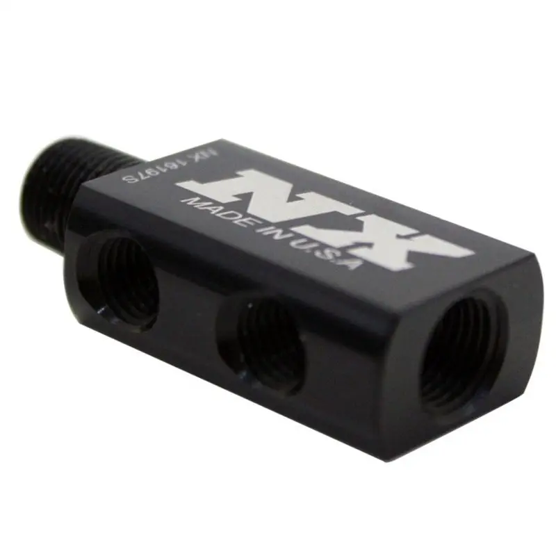 Nitrous Express Compact Distribution Block With Integrated Gauge Port 1