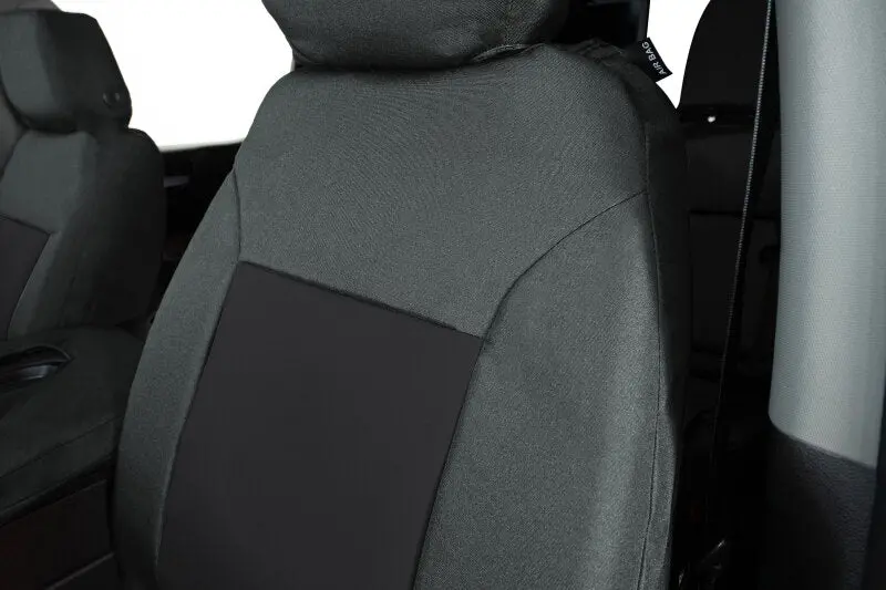 Covercraft Endura Precisionfit Seat Covers For 2012–2016 Ford F250–F550 – Front Row, Charcoal/Black 1