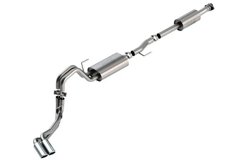 Borla Atak Cat-Back Exhaust For 2021 Ford F-150 3.3L – Chrome Tips, Dual 3"/2.25" Design 1