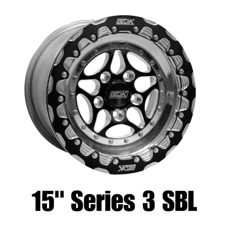 Belak Series 3 Non-Beadlock Wheel — 15X8", 5X4.75" Bolt Pattern, 5" Backspace, High-Pad Design 1