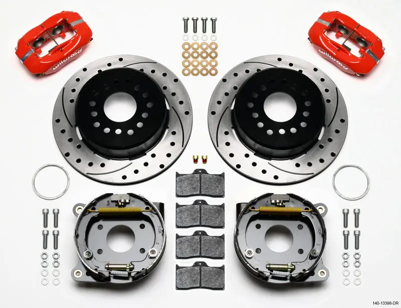 Wilwood Forged Dynalite P/S P-B Kit Drilled-Red Amc 71-74 2.60In Offset 1