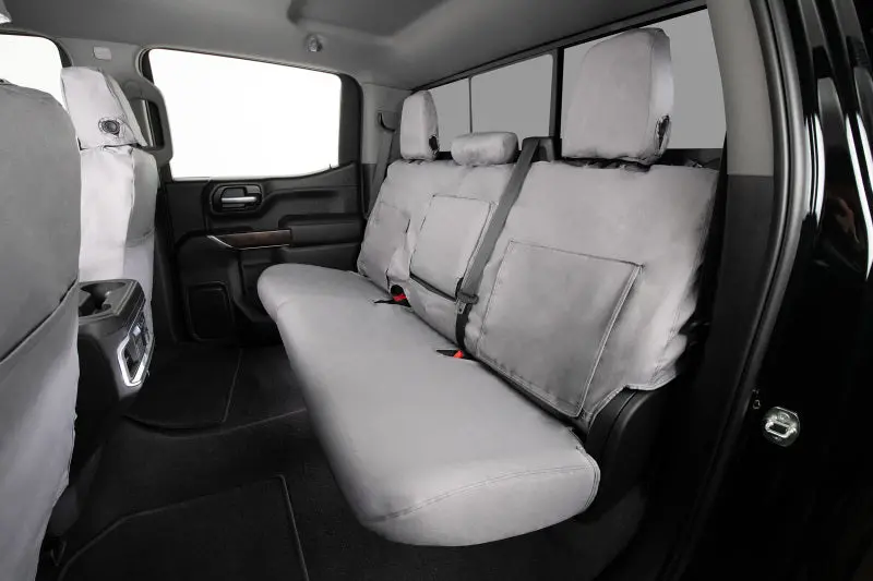 Covercraft Grey Polycotton Seatsaver Front Seat Covers For 2022–2024 Dodge Ram 2500/3500 1