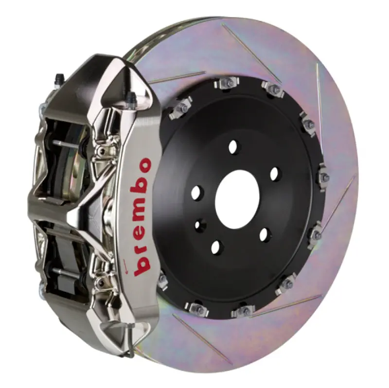 Brembo Front Gtr Big Brake Kit For 2008–2010 Porsche Cayenne Turbo (Excluding Turbo S) – 6-Piston Billet Calipers, 405X34Mm Two-Piece Slotted Rotors, Type 1 Nickel Finish 1