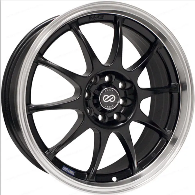 Enkei J10 Matte Black Wheel With Machined Lip – 18X7.5, 4X100/114.3, +42Mm Offset, 72.62Mm Bore 1