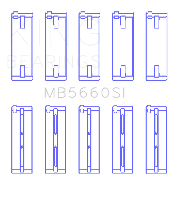 King Engine Bearings Audi/Vw Bbz/Caxa/Cava/Azd (Size +0.25Mm) Main Bearing Set 1