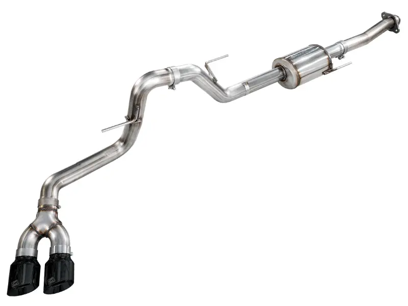 Awe Cat-Back Exhaust System For 2021–2025 Ford F-150 Regular Cab – 4.5" Dual Side Exit, Diamond Black Tips 1