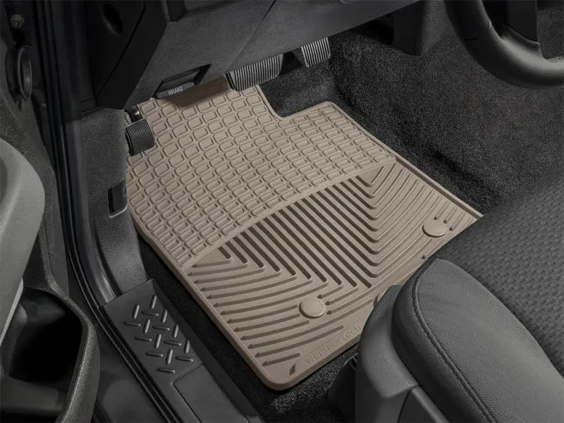Wt Rubber Front Floor Mats – Tan Heavy-Duty All-Weather Liners 1