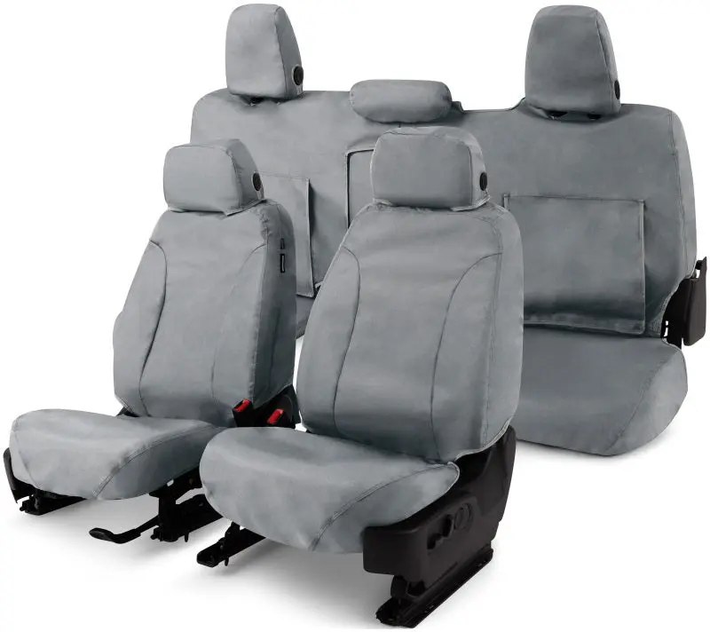 Covercraft Seatsaver Waterproof Polyester Seat Covers For 2014 Chevrolet Silverado – Front Row, Grey 1