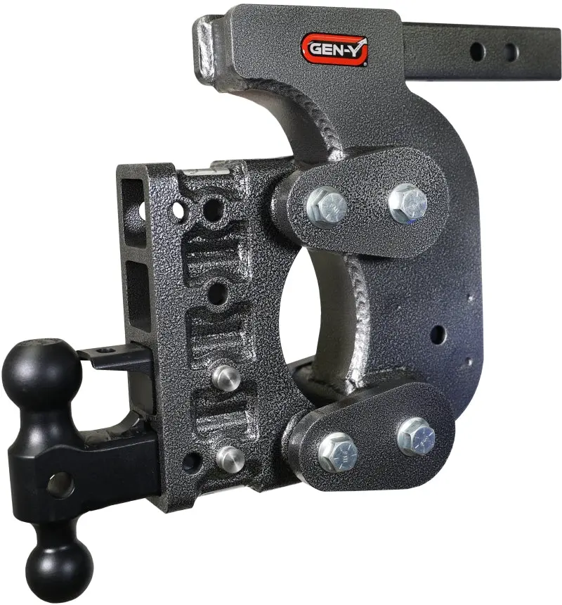 Gen-Y The Boss Torsion-Flex Hitch – 2" Shank, 12.5" Drop, 16,000 Lb Capacity W/Gh-051 Dual-Ball/Pintle Lock & Stabilizer Kit 1