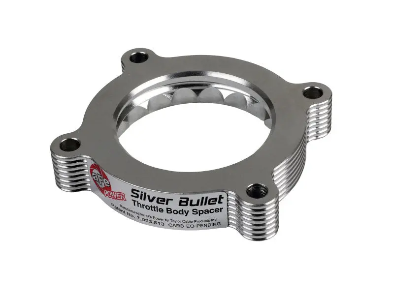 Afe Power Silver Bullet Throttle Body Spacer – Fits 2011–2014 Ford Mustang & F-150 V6 3.7L (Silver Finish) 1