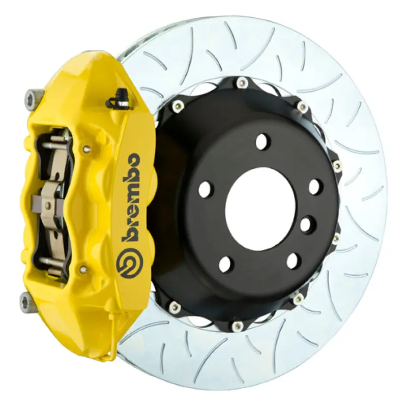 Brembo Gt Big Brake Kit For 2004–2011 Ferrari 612 Scaglietti – Rear, 4-Piston Calipers With 380X28Mm Two-Piece Slotted Rotors (Type-3 Yellow) 1