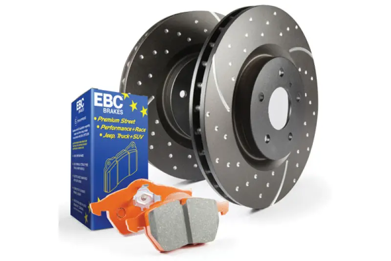 Ebc Orangestuff S8 Brake Kit: High-Performance Pads + Gd Drilled Rotors 1