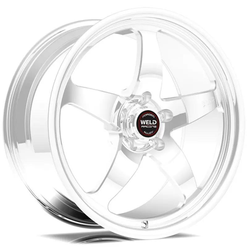 Weld S71 17X9 / 5X5 Bp / 6.2In. Bs Polished Wheel 3.1 Id (High Pad) - Black Single-Beadlock 1
