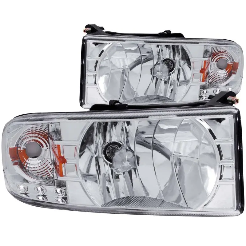 Anzo Chrome Crystal Led Headlights For 1994–2001 Dodge Ram Trucks 1