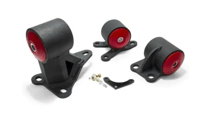 Innovative Black Steel Engine Mounts – 1992–1995 Honda Civic B/D-Series, 95A Durometer, Auto-To-Manual Cable Conversion (2-Bolt) 1