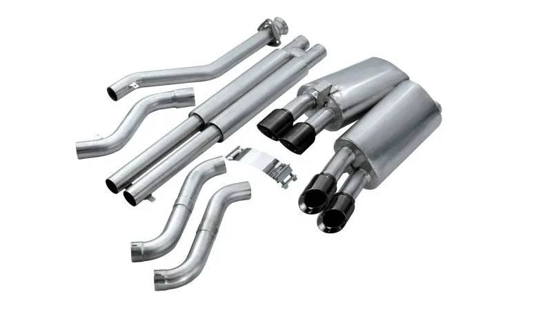Corsa Black Sport Cat-Back Exhaust System For 1990–1995 Chevrolet Corvette C4 Zr1 (5.7L Lt5) 1