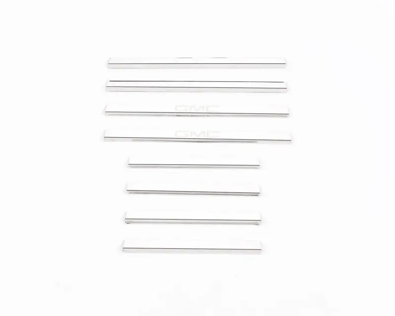 Putco Stainless Steel Door Sill Protectors For 2014–2018 Gmc Sierra Crew Cab – 8-Piece Set With Gmc Logo Etching 1