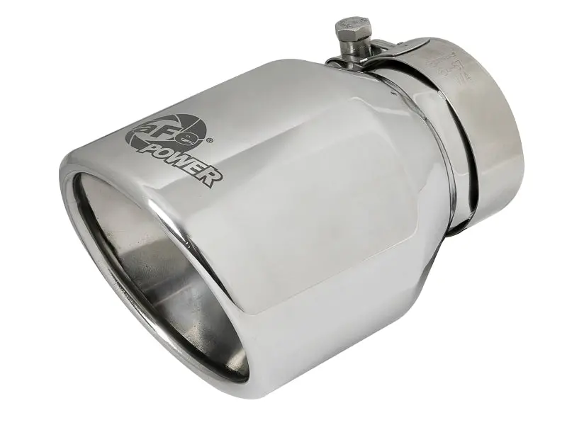 Afe Mach Force Xp Stainless Steel Exhaust Tip – Clamp-On Style, 2.5-Inch Inlet / 4-Inch Outlet / 6-Inch Length, Mirror-Polished Finish 1