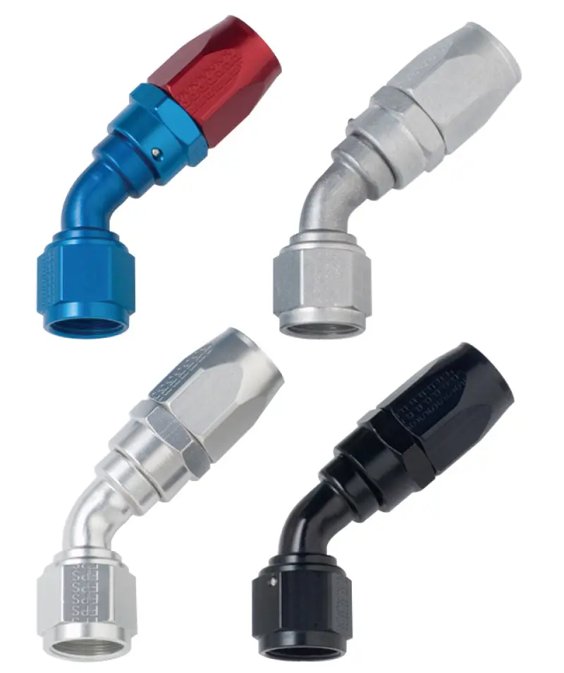 Fragola -16An X 45 Degree Power Flow Hose End - Black 1