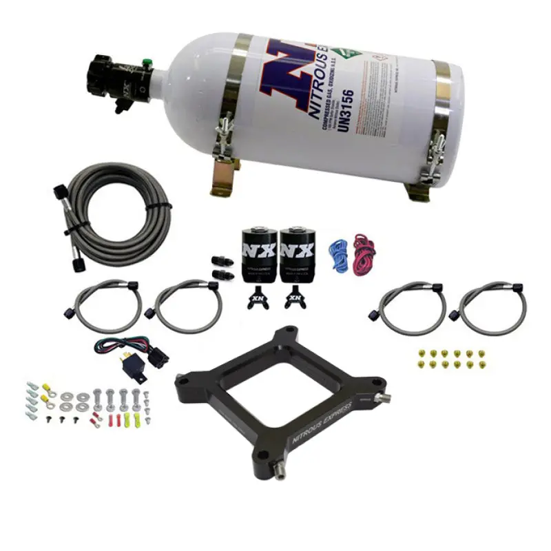 Nitrous Express 4150 Assassin Plate Pro Power Nitrous Kit (100-500Hp) W/10Lb Bottle 1