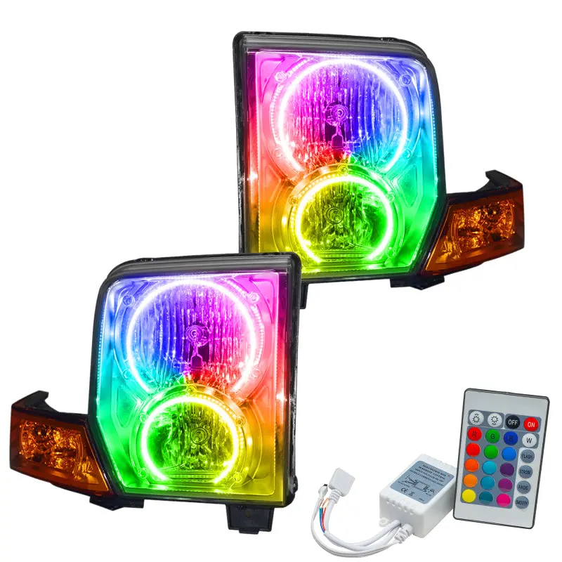Oracle Colorshift Halo Headlight Kit For 2006–2010 Jeep Commander – Smd Leds With Simple Controller 1