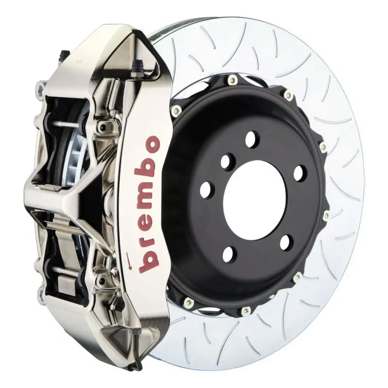 Brembo Front Gtr Bbk For 2007–2015 Audi Tt 3.2L & 2009–2015 Tts – 6-Piston Billet Calipers, 355X32Mm Two-Piece Slotted Rotors, Type 3 Nickel Finish 1