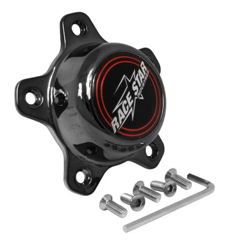 Race Star Tall 5-Lug Dark Star Wheel Cap Kit – Includes Medallion And Mounting Screws 2