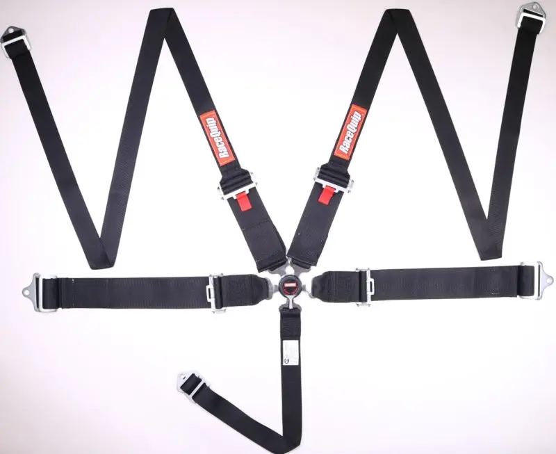 Racequip Sfi-Certified Camlock 5-Point Racing Harness – Black Lap/Hans Configuration 1